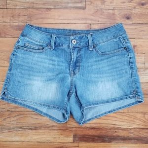 Faded Glory high waist jean shorts, size 6